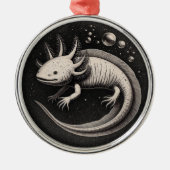Axolotl Illustratie Metalen Ornament (Voorkant)