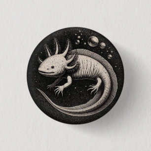 Axolotl Illustratie Ronde Button 3,2 Cm