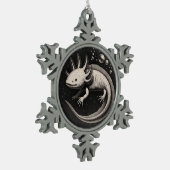 Axolotl  Illustratie Tin Sneeuwvlok Ornament (Links)