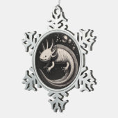 Axolotl  Illustratie Tin Sneeuwvlok Ornament (Rechts)