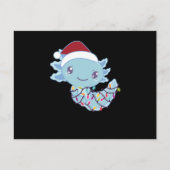 Axolotl in Fairy Licht Funny Animal Kerstmis Briefkaart (Voorkant)