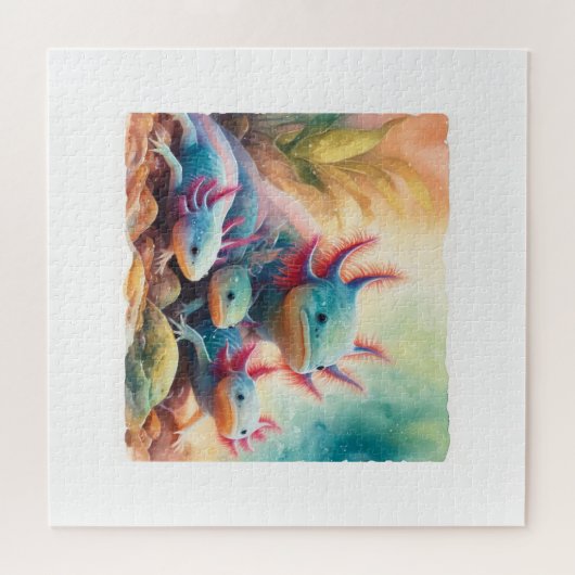 Axolotl in Harmony 060624AREF108 - Watercolor Legpuzzel (Horizontaal)