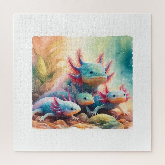 Axolotl in Harmony 060624AREF108 - Watercolor Legpuzzel (Verticaal)