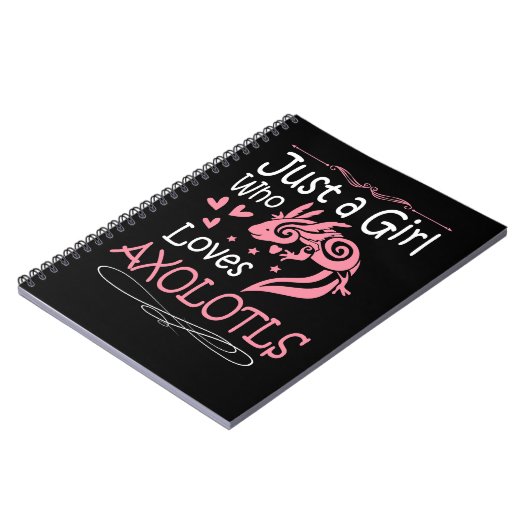 Axolotl is gewoon een meisje dat van Axolotls Mann Notitieboek (Linkerzijde)