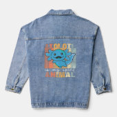 Axolotl is mijn dierlijk geneesmiddel Cute Axolotl Denim Jacket (Achterkant)