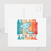 Axolotl is mijn gedistilleerde dier - zoete Axolot Briefkaart (Voorkant / Achterkant)