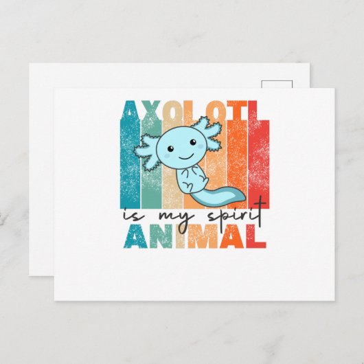 Axolotl is mijn gedistilleerde dier - zoete Axolot Briefkaart (Voorkant / Achterkant)