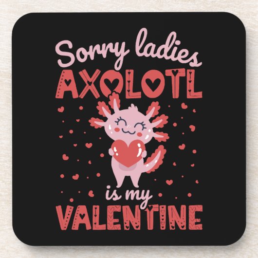 Axolotl is mijn valentijn bier onderzetter (Voorkant)