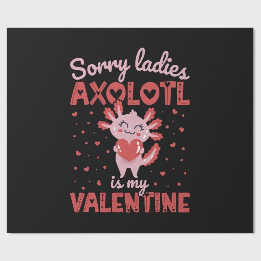 Axolotl is mijn valentijn cadeaupapier (Vlak)
