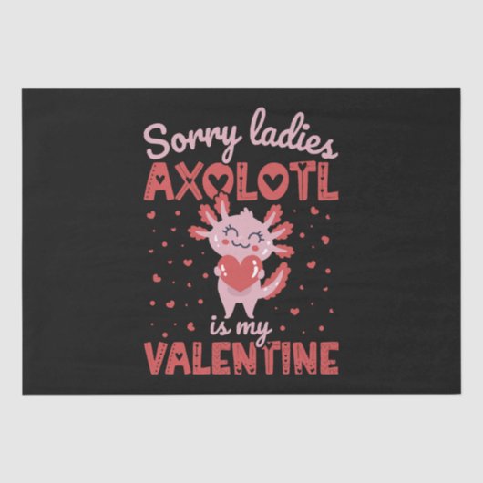 Axolotl is mijn Valentijn Tissuepapier (Voorkant)