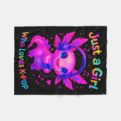 Axolotl Just A Girl Who Loves K-p Fleece Deken (Voorkant (Horizontaal))