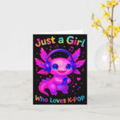 Axolotl Just A Girl Who Loves K-p  Kaart (Gele Bloem)