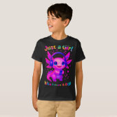 Axolotl Just A Girl Who Loves K-p  T-shirt (Voorkant volledig)