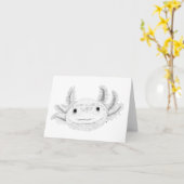 Axolotl Kaart (Gele Bloem)