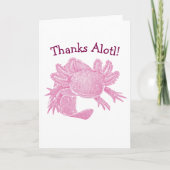 Axolotl Kaart - Bedankt Alotl! - ROZE (Voorkant)