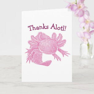 Axolotl Kaart - Bedankt Alotl! - ROZE