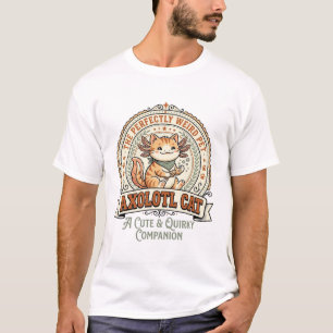 Axolotl Kat Axolotl Schattig Rare Pet Kat Vintage T-shirt