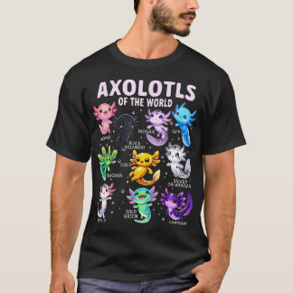 Axolotl Kawaii Axolotl van de wereld Axolotl diere T-shirt
