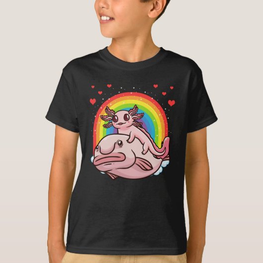 Axolotl Kawaii Blobfish T-shirt (Voorkant)