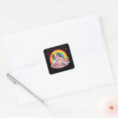 Axolotl Kawaii Blobfish Vierkante Sticker (Envelop)