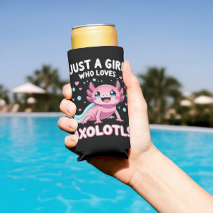 Axolotl Kawaii Gewoon Een Meisje Dat Van Axolotls Seltzer Blikjeskoeler