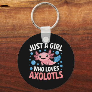 Axolotl Kawaii Gewoon Een Meisje Dat Van Axolotls  Sleutelhanger