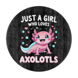 Axolotl Kawaii Gewoon Een Meisje Dat Van Axolotls Snijplank