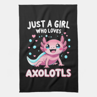 Axolotl Kawaii Gewoon Een Meisje Dat Van Axolotls Theedoek