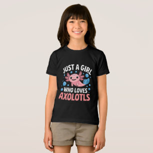 Axolotl Kawaii Gewoon Een Meisje Dat Van Axolotls Tri-Blend Shirt