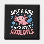 Axolotl Kawaii is gewoon een meisje dat van Axolot Magneet (Voorkant)