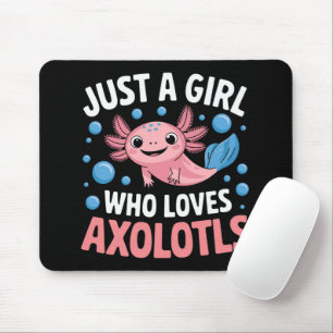 Axolotl Kawaii is gewoon een meisje dat van Axolot Muismat