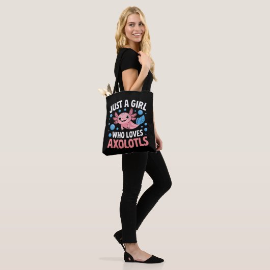 Axolotl Kawaii is gewoon een meisje dat van Axolot Tote Bag (Op model)