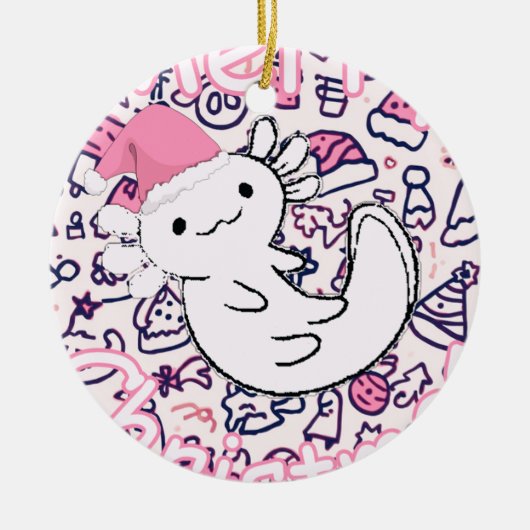 Axolotl Keramisch Ornament (Voorkant)
