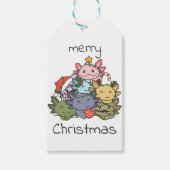 Axolotl kerstboom Funny Animal Kerstmis Cadeaulabel (Voorkant)