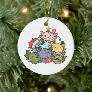 Axolotl kerstboom Funny Animal Kerstmis Keramisch Ornament