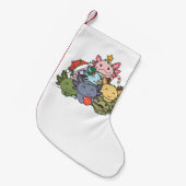 Axolotl kerstboom Funny Animal Kerstmis Kleine Kerstsok (Voorkant (Hangend))
