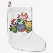 Axolotl kerstboom Funny Animal Kerstmis Kleine Kerstsok (Voorkant)