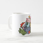 Axolotl kerstboom Funny Animal Kerstmis Koffiemok (Voorkant links)