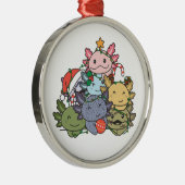 Axolotl kerstboom Funny Animal Kerstmis Metalen Ornament (Rechts)