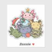 Axolotl kerstboom Funny Animal Kerstmis Sticker (Vel)
