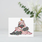 Axolotl kerstboom Funny Animal kerstpost Briefkaart (Staand voorkant)