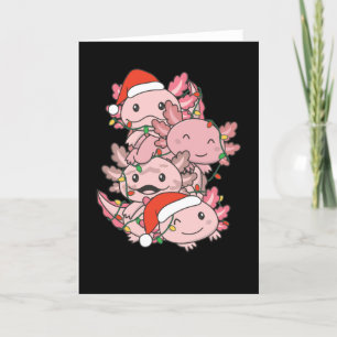Axolotl Kerstboom Kerst Dieren Axolotls Feestdagen Kaart