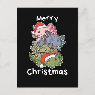 Axolotl Kerstboom Kerst Dieren Axolotls Feestdagenkaart