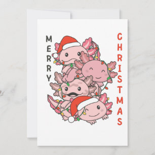 Axolotl Kerstboom Kerst Dieren Axolotls Feestdagenkaart