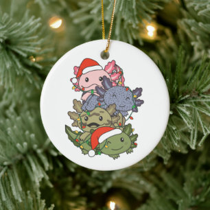 Axolotl kerstboomdieren Axolota Keramisch Ornament