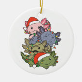 Axolotl kerstboomdieren Axolota Keramisch Ornament (Voorkant)