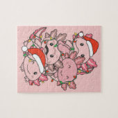 Axolotl kerstboomdieren Axolota Legpuzzel (Horizontaal)