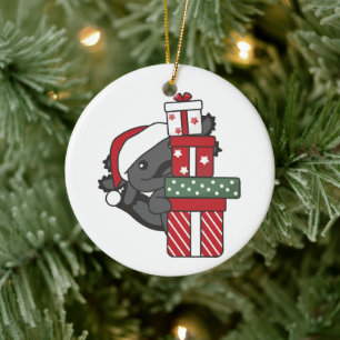 Axolotl-kerstcadeau-winterdieren Axolotl Keramisch Ornament