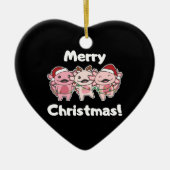 Axolotl-kerstkaarten Axolotls Merry-kerstmis Keramisch Ornament (Voorkant)