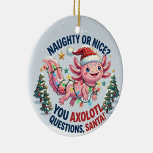 Axolotl Kerstman Ornament - You Axolotl Vragen Leu